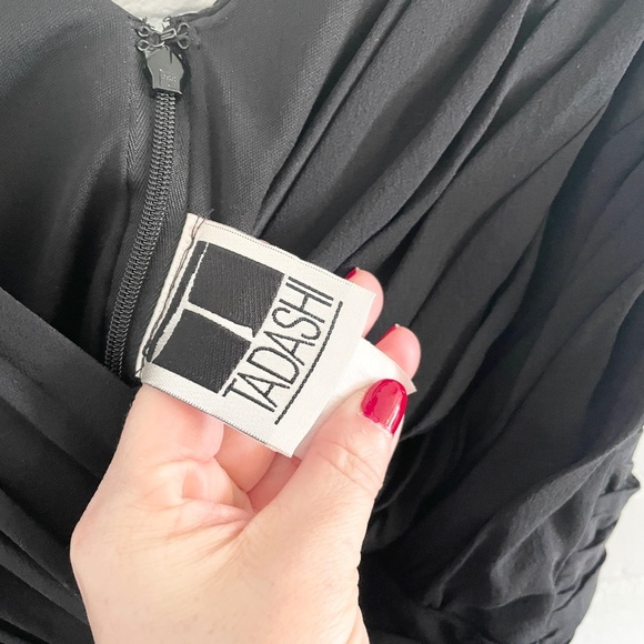 Tadashi Rare Vintage Dress High Low Lace Dark Romantic Fairy Flowy Luxury Sz 12 - Picture 7 of 13